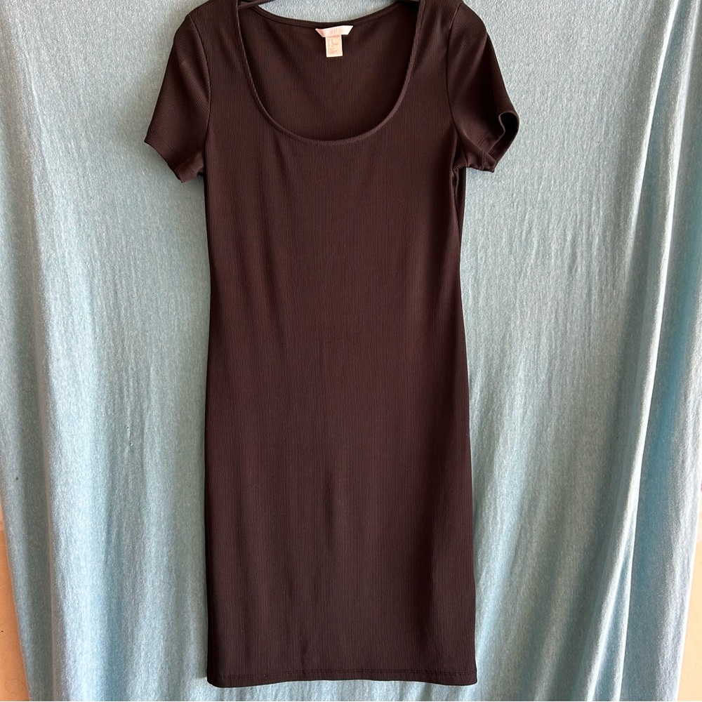 H&M Black Ribbed Dress